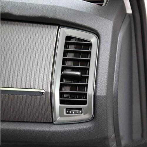 For Skoda Kodiaq 2017 2PCS ABS Chrome Car Sides Front Air-Conditioning Outlet Cover Trim Car Styling Accessories