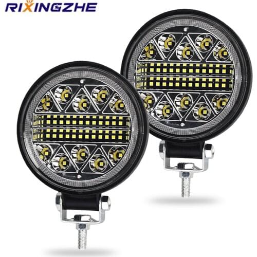 RXZ 102W LED Work Light Bar 4inch Off Road 12V 24V Spot LED Light Bar for Truck SUV 4WD 4x4 Boat ATV Jeep Tractor Fog Light