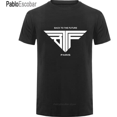 Back To The Future BTTF T-Shirt Men Paris T Shirts Cotton O Neck Short Sleeve Mens Shirt