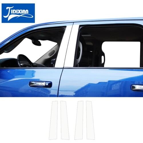 MOPAI Window Middle Pillar Plate Decoration Cover Trim Decal Sticker for Dodge RAM 2010-2017 Car Exterior Accessories Chrome