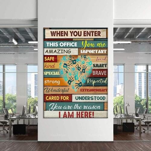 When you walk into this office, you will feel great. The important thing is to like this smart poster home office poster