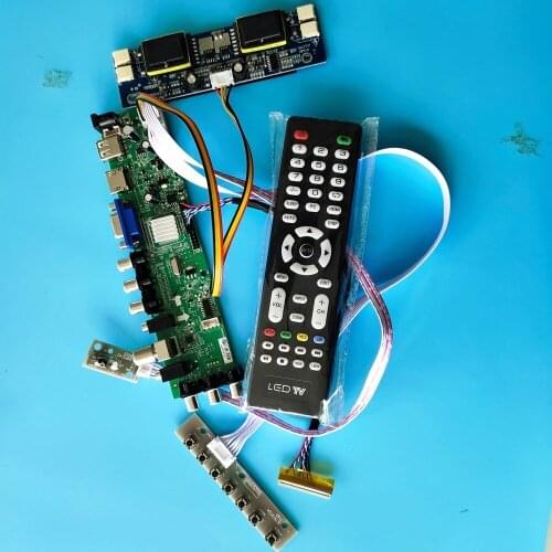 Kit for LM170E01-TLA5/LM170E01-TLBB Panel HDMI VGA 4 CCFL 1280X1024 Digital LCD Controller board 30pin AV TV USB DVB-C DVB-T 17"