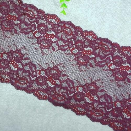 #84 Lace 17.5CM Wide 2 yards/lot Stretch Elastic Lace Fabric Edge Trim DIY Sewing Supplies Handmade Crafts Nylon Ribbon