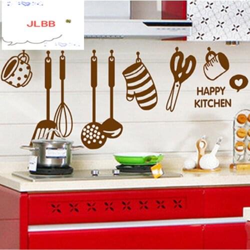 Kitchen Restaurant Kitchenware icon fridge wall sticker Waterproof Vinyl Wall decorative stickers PVC Removable for Home Decor