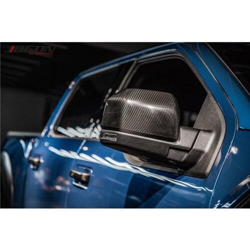 Matte & Glossy Real Carbon Fiber Car Side Wing Rearview Mirror Cover Add On For Ford F150 2015-2020 Raptor Accessories