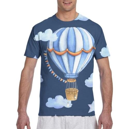 New Arrive Popular Cartoon Balloons And Clouds Tshirt Men t-shirt Harajuku Style T shirt Summer Tops