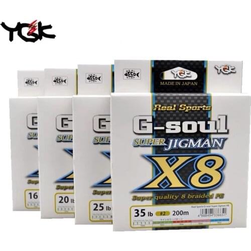 200M 300M Japan Original YGK G-SOUL X8 JIGMAN 8 Braided PE Wires Multi-Color Line