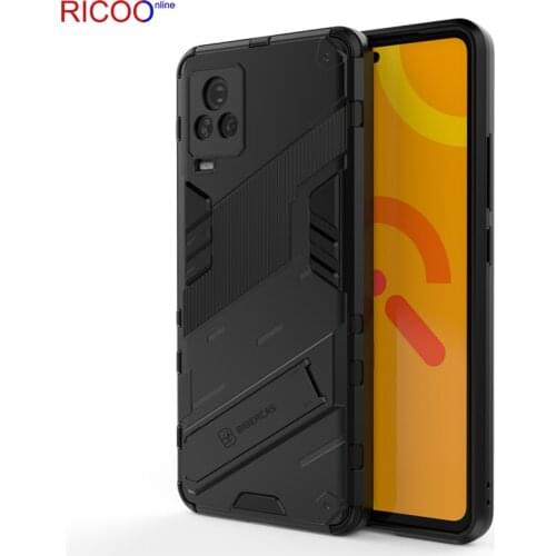 Armor Bumper Shockproof Stand Phone Case For Vivo X60 Pro Plus Camera Lens Protection Hard Pc Cover For Iqoo 7 Iqoo7