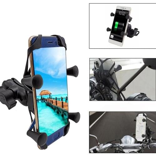 With USB Charger 360 Rotatable Motorcycle Mobile Phone Stand Holder For Honda cbr 1100xx 1100 xx 929 x11 VTX1300 vtx 1300