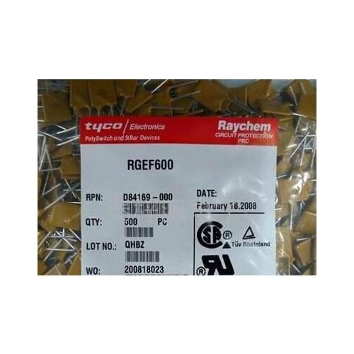 500PCS x RGEF600 GF600 6A 16V PTC Resettable Fuse