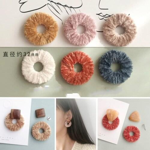 Wool ring jewelry material autumn and winter Earrings headwear accessories DIY retro hand Earrings accessories