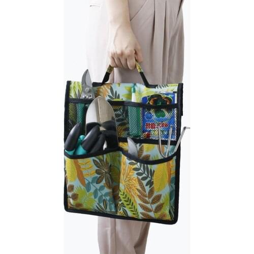 Foldable Portable Printing Garden Kneeler Tool Storage Organizer Tote Bag Pouch