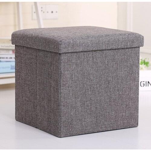 Foldable Storage Stool Linen Storage Box Change Shoe Bench Book Magazine Storage Organizer Toys Storage Bins Sundries Container