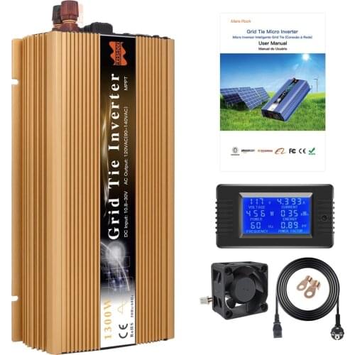 Mars Rock 1300W Microinversor MPP Solar On Grid Micro 36/60/72 Cells 10.5-30V or 20-50VDC to 120V or 230VAC