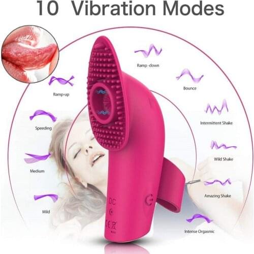 Sucking Vibrator Nipple Stimulation Licking Vibrator Clitoris Massage Soft Tongue Masturbator Toy Oral Adults Sex Toys for Woman