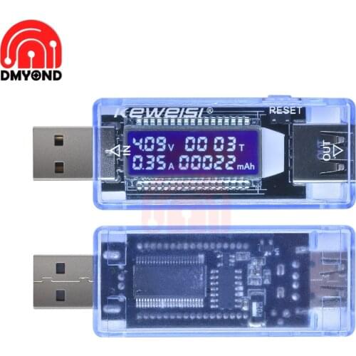 USB LCD Display Current Voltage Capacity Tester Meter Mobile Power Detector Battery Test Voltmeter Ammeter Power Bank Plug