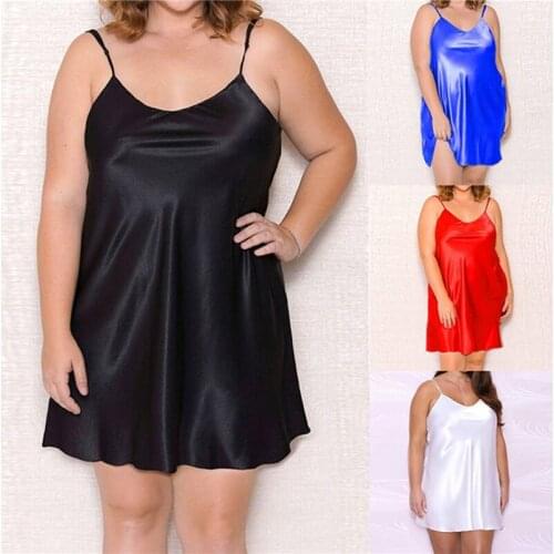 Summer New Womens Sleepwear Female Sexy Spaghetti Strap Nightgown Plus Size 2XL Rayon Nightdress Short Robe Dress Gown