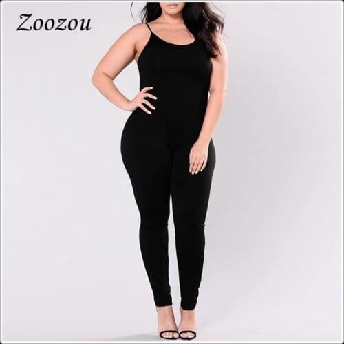Sleeveless Spaghetti Strap Slim Jumpsuit Square Collar Solid Color Rompers Plus Size Women Bodycon Pregnant Jumpsuits Custom