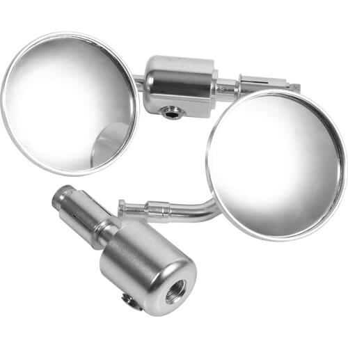 1 Pair 7/8" Motorcycle Rearview Mirror Round Handlebar Bar End Rear View Mirrors Bike Motorbike Side Mirror For Honda Kawasaki