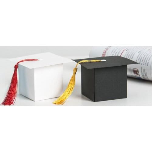 10PCS graduation bachelor hat candy box 2021 graduation decoration celebration party decoration gift box crafts