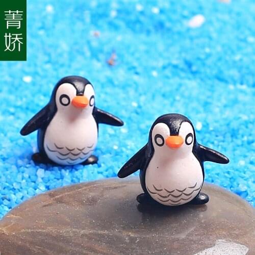 10pcs/lot PVC solid simulation cartoon animal penguin 23mm crafts DIY dollhouse christmas Jewelry Making Findings
