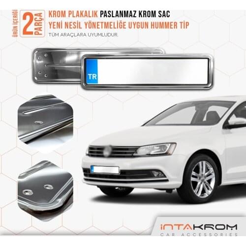 For Volkswagen Jetta Chrome Plates Of Hummer type 2 PCs Chrome Styling Accessories Car Exterior Modified Designed Stainless steel