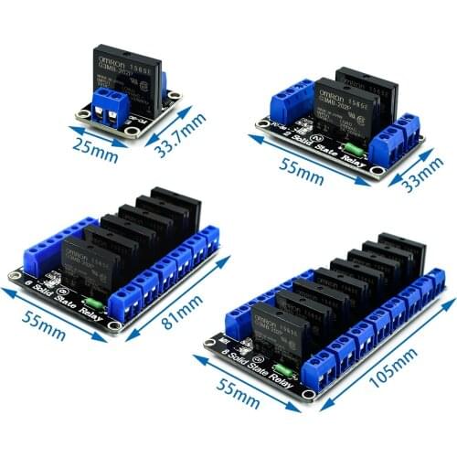 5V 1 2 4 8 channel SSR G3MB-202P 4 way Solid State Relay Module 240V 2A Output with Resistive Fuse for arduino
