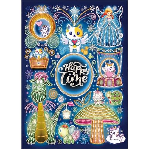 5D Luminous Diamond Painting Special Shaped Rhinestone DIY Diamond Mosaic Embroidery Cross Stitch Cartoon Animal Home Decor