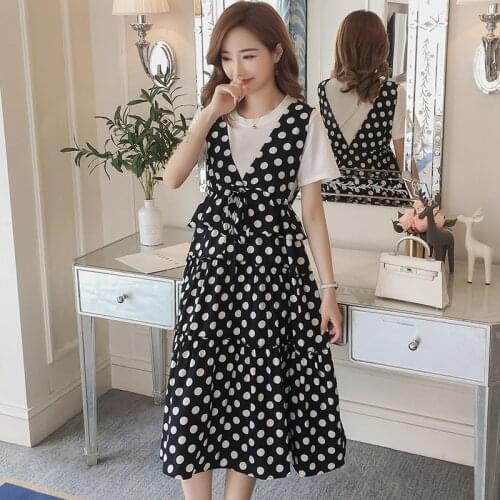 606# Maternity Clothes Stylish Sweety 2Pcs Maternity Dress Set Clothes for Pregnant Women Pregnant Women Suit