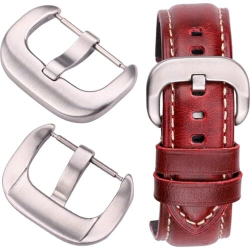 Watch Accessories 316l Stainless Steel Watch Band Buckle Silver Brushed 18mm 20mm 22mm 24mm High Quality Watch Strap Clasp