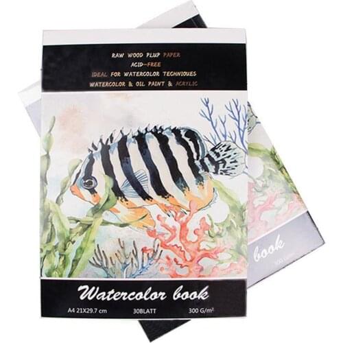 30 Sheets A4 Retro Sketchbook Notebook Students Book Watercolor Painting Pad