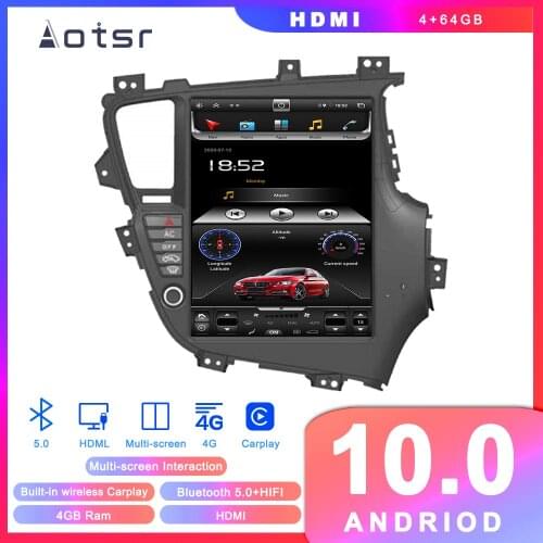 Tesla styel For kia Optima 3 k5 2011-2015 Android 10 PX6 Car DVD player GPS Navigation Auto radio Multimedia player Head Unit