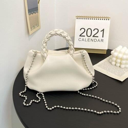 Brand Designer PU Leather Womens Handbag Fashion Chain Crossbody Bag Small Bucket Tote