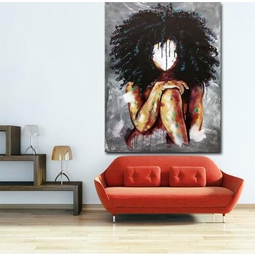 Black Girl Magic Wall Art Canvas Prints Abstract Art Girls Watercolor Canvas Paintings On The Wall Pictures For Home Decor