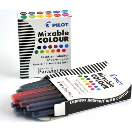 Pilot Mixable Colour Assorted Colors 12 Colors Ink Cartridges For Pilot Parallel Pen Fountain Pen
