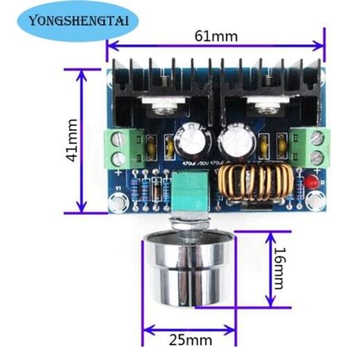 DC-DC Step Down Buck Converter Power Supply Module XL4016 PWM Adjustable 4-40V To 1.25-36V Step Down Board Module Max 8A 200W