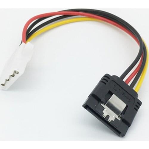 IDE 4Pin Molex Female To 90 Degree SATA 15Pin Female With shrapnel extension 15 Pin hard disk Power Supply Cable Connector Cable