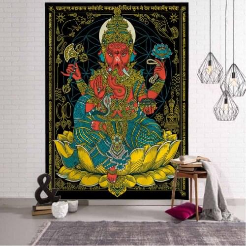 Indian Buddha Mandala Tapestry Meditation Art Printed Wall Tapestry Hippie Psychedelic Bohemian Wall Art Deco Yoga Mat
