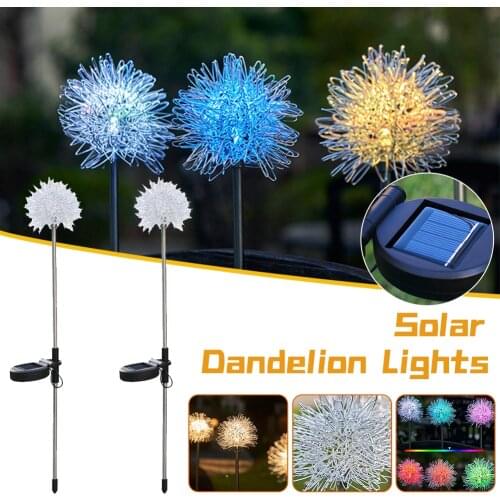 Diode Emitting Sunlight Outdoors Dandelion Garden Lights Decoration Rope Lamp Patio Ip65 Tasting Dip65 Solar Water Faerie Lamps