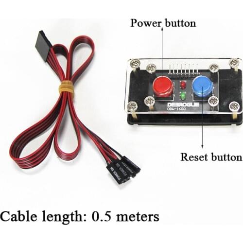 Computer Power button switch button, reset button, restart button, desktop external desktop host LED light bare rack start