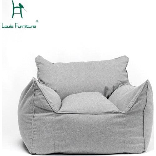Louis Fashion Bean Bag Sofas Nordic Lazy Bedroom Balcony Small Sofa Single Person Mini Chair Modern Simple Lazy Person