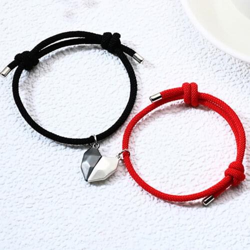 Love Magnet Attracts Couples Bracelets, A Pair Of Men And Women Hand Ropes Love Tokens Long-distance Love Friendship Bracelets