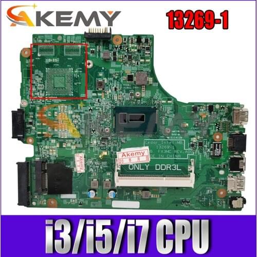 13269-1 FX3MC Mainboard For DELL 14 3442 3443 15 3542 3543 17 5478 5479 Laptop Motherboard With Celeron i3/i5/i7 CPU 100% Tested