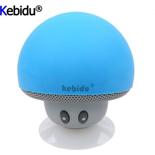 Kebidu Cartoon Mushroom Wireless Bluetooth Speaker Waterproof Sucker Mini Bluetooth Speaker Audio Outdoor Portable Bracket