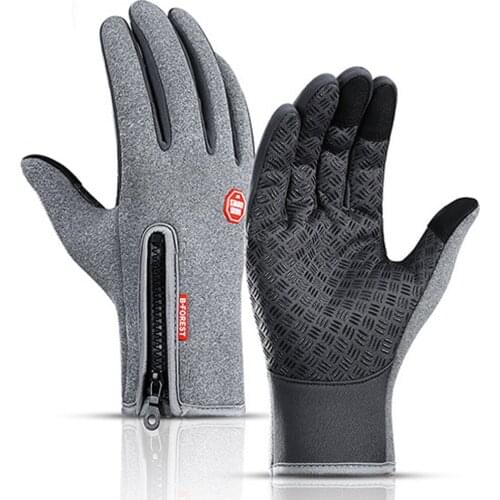 Kyncilor mens and womens mountain road bike gloves touch screen gloves bicycle riding autumn/winter waterproof plus velvet