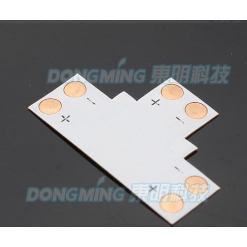 New arrival 8mm 2Pins 3Way Shape " T " wire connector, led strip connector 8mm, led strip connector 2 pin