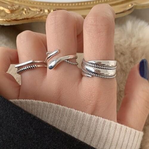 Adjustable Cross Tassel Open Rings For Women Men Design Sense Woven New Trend Index Finger Simple Korea Fashion Jewelry BOYULIGE