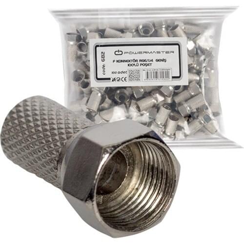 Rewel F Connector Rg6-U4 Wide (100 Pcs) 180005