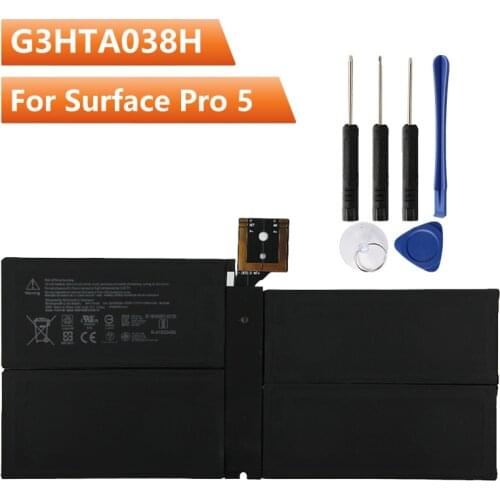 Replacement Battery G3HTA038H For Microsoft Surface Pro 5 Pro5 DYNM02 Microsoft Surface Pro 6 Pro6 5940mAh With Free Tools