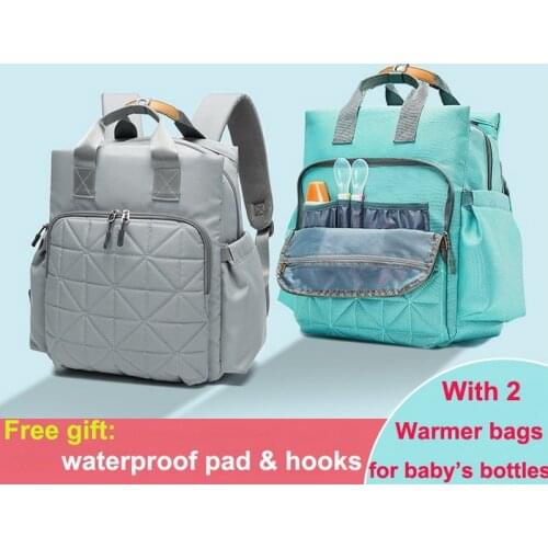 Diaper Bag 2018 Nappy Bag Large Capacity With Warmer Pockets Mummy Baby Bag Travel Backpack Designer Waterproof Nursing Bags